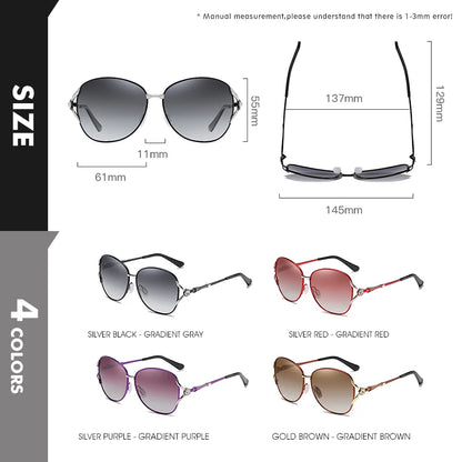 BelleVision Gradient Polarized Square Sunglasses