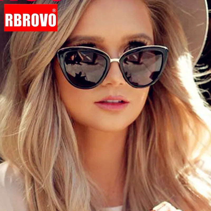 BelleVision Oversized Cat-Eye Sunglasses